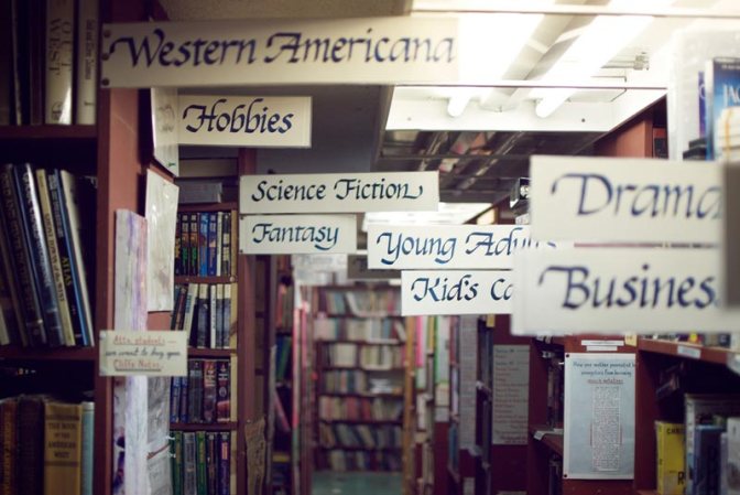 Image: Book Store Genre Labels