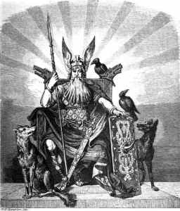 Image: Odin with Ravens Huginn and Muninn